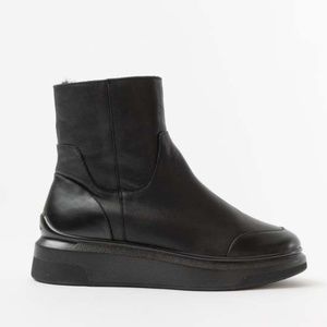Suzanne Rae Black Shearling and Leather Sneaker Boot (FINAL price drop!)